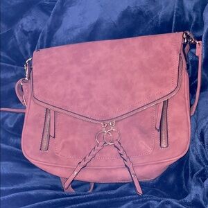 Violet Ray NYC Zip Magnetic Closure Envelope Flap Crossbody Bag